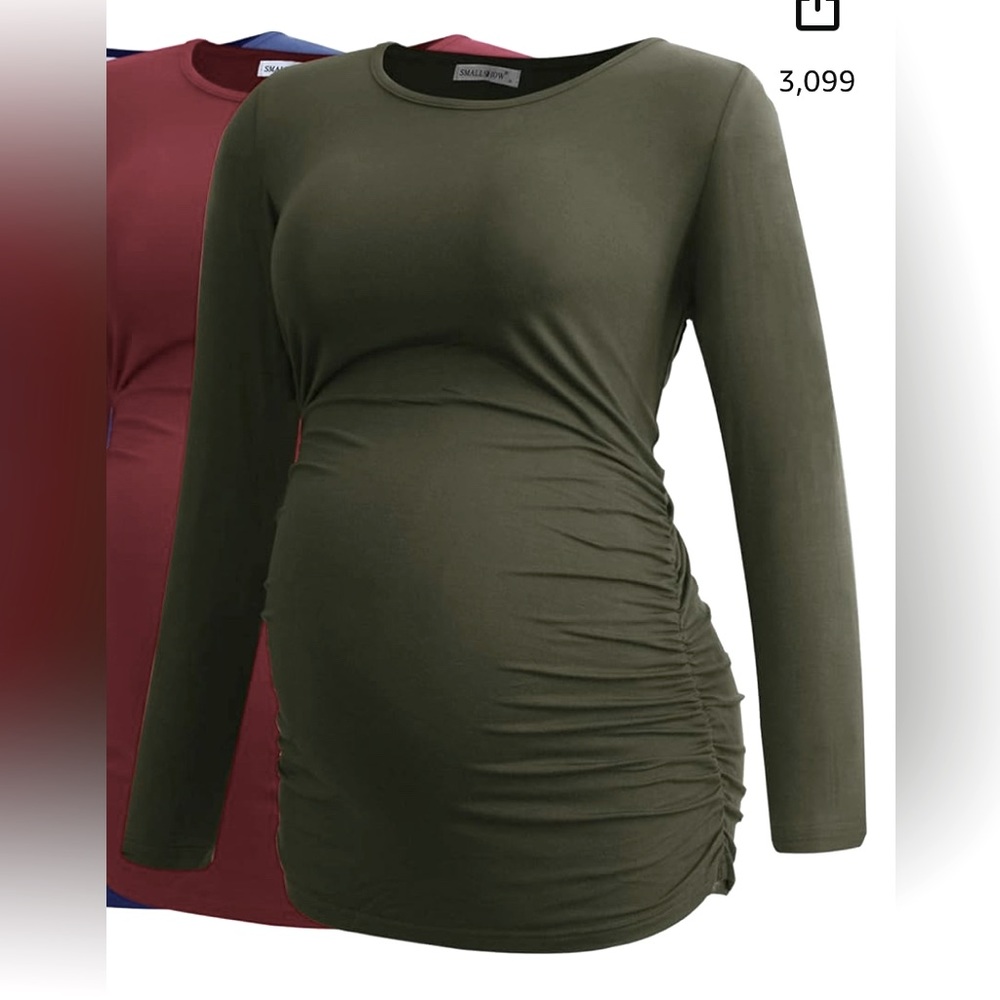 Maternity Shirt & Dress Long Sleeve Pregnancy Bundle